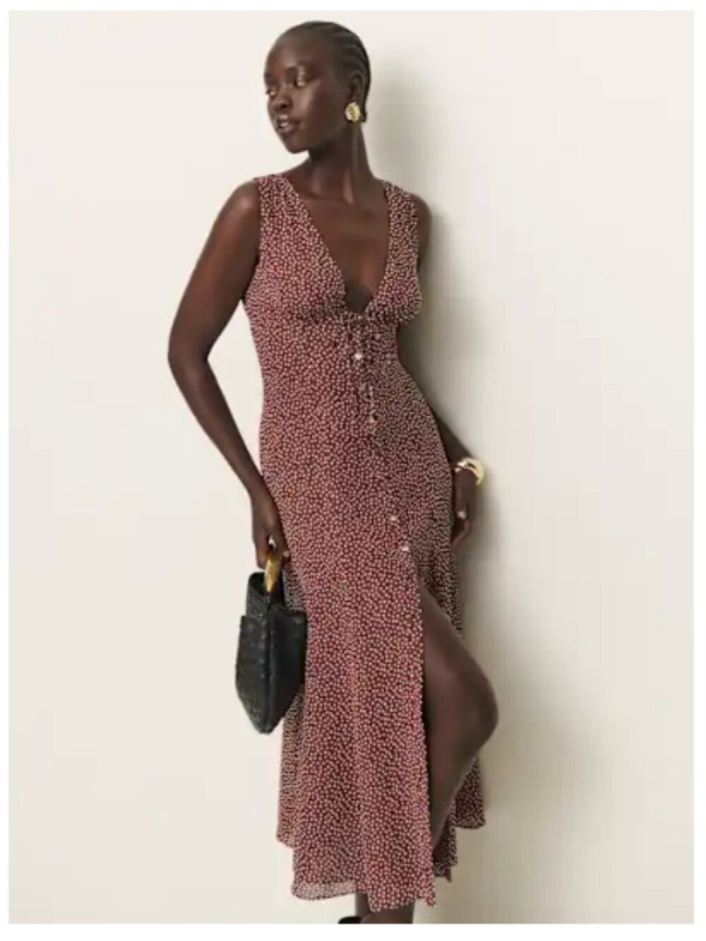 Reformation Ceara Dress Brown - Size 8